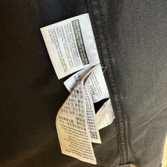 Levis Black Denim Western Shirt Pearl Snap Front Fringe on Back - Picture 11 of 11